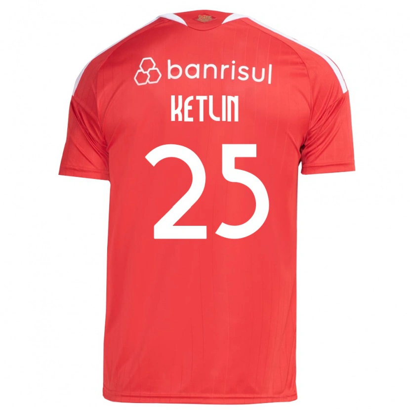 Danxen Homme Maillot Ketlin #25 Rouge Blanc Tenues Domicile 2026/27 T-Shirt