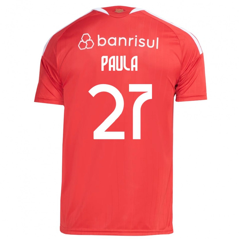 Danxen Homme Maillot Paulinho Paula #27 Rouge Blanc Tenues Domicile 2026/27 T-Shirt