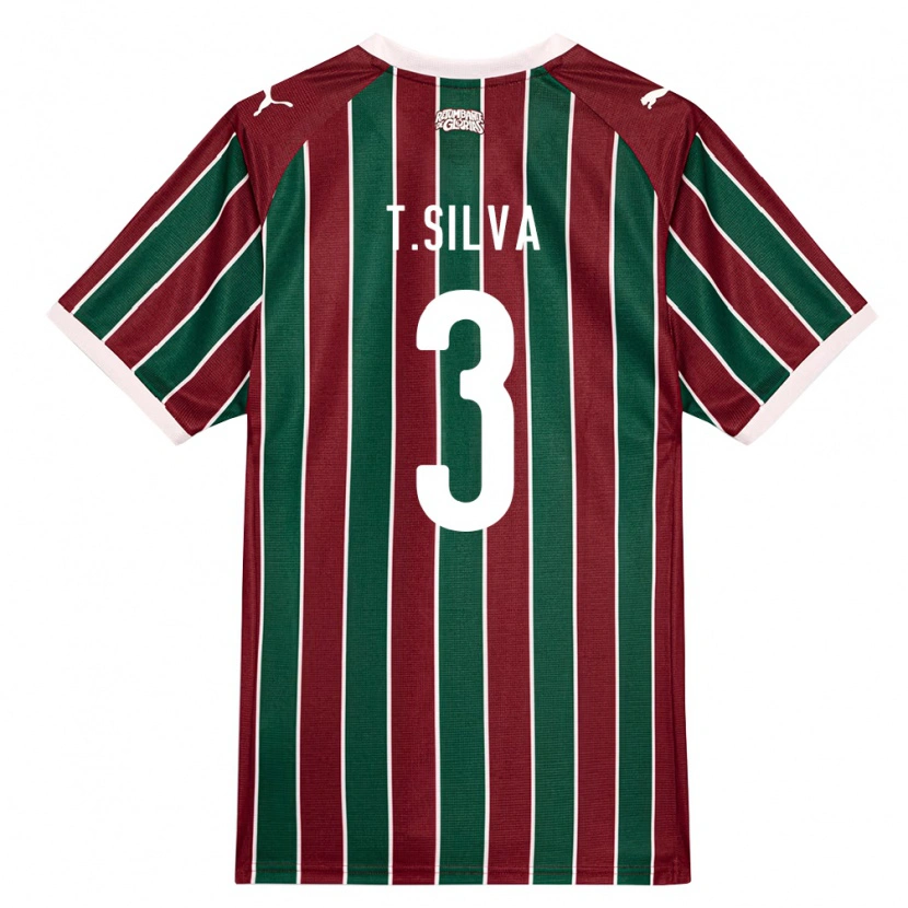 Danxen Homme Maillot Thiago Silva #3 Vert Bourgogne Blanc Tenues Domicile 2026/27 T-Shirt