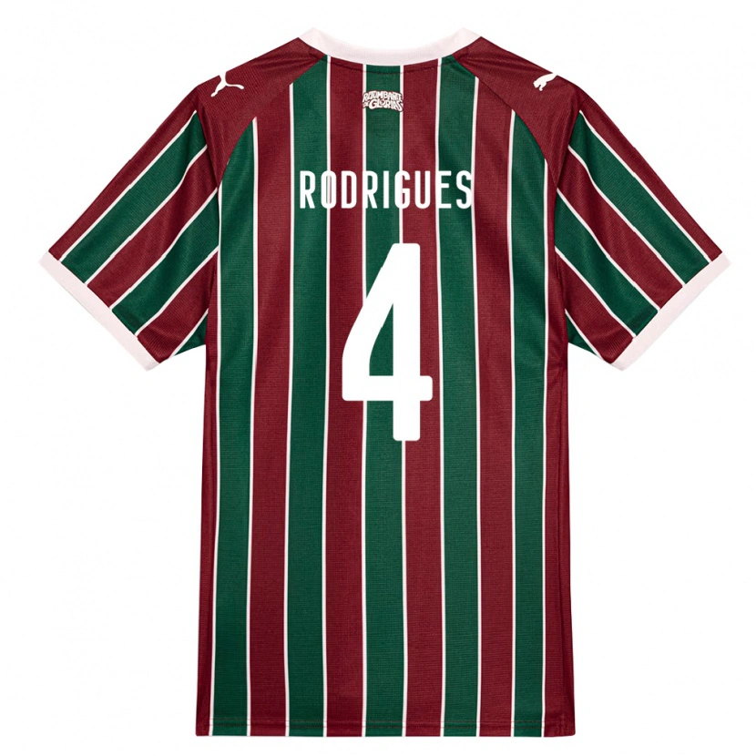 Danxen Homme Maillot Nath Rodrigues #4 Vert Bourgogne Blanc Tenues Domicile 2026/27 T-Shirt