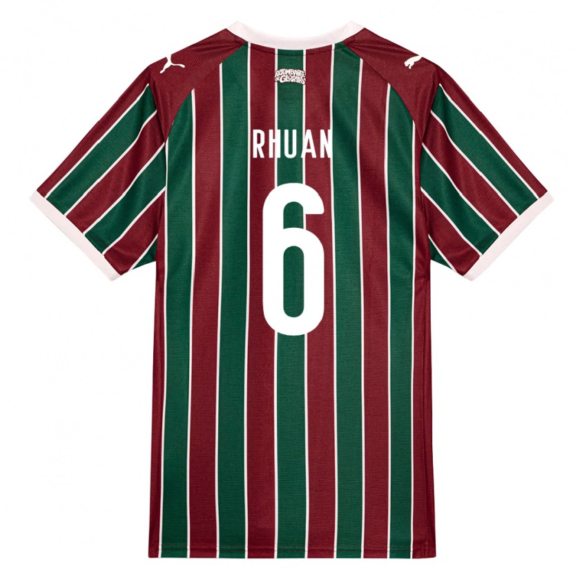Danxen Homme Maillot Rhuan Wallace Stoeberl Barboza #6 Vert Bourgogne Blanc Tenues Domicile 2026/27 T-Shirt