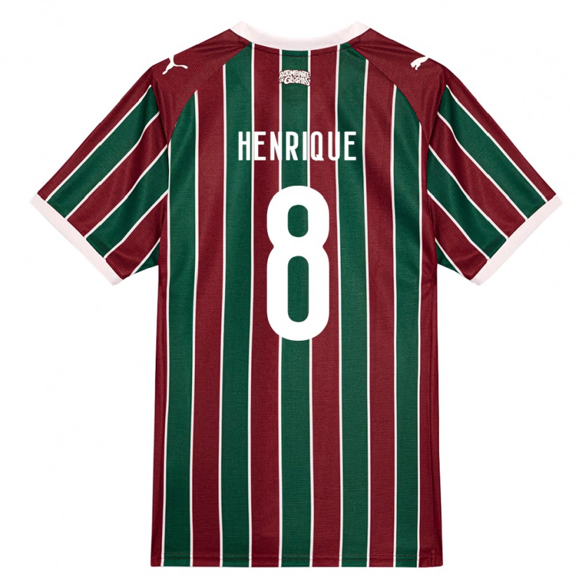 Danxen Homme Maillot Gabriel Henrique #8 Vert Bourgogne Blanc Tenues Domicile 2026/27 T-Shirt