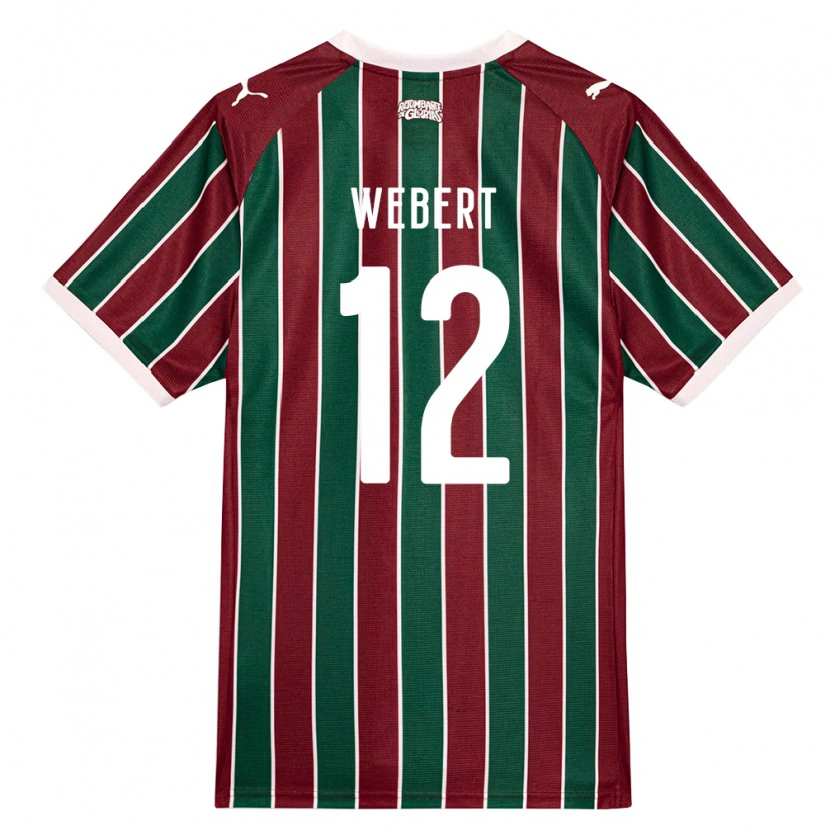 Danxen Homme Maillot Webert Silva Leite Ferreira #12 Vert Bourgogne Blanc Tenues Domicile 2026/27 T-Shirt