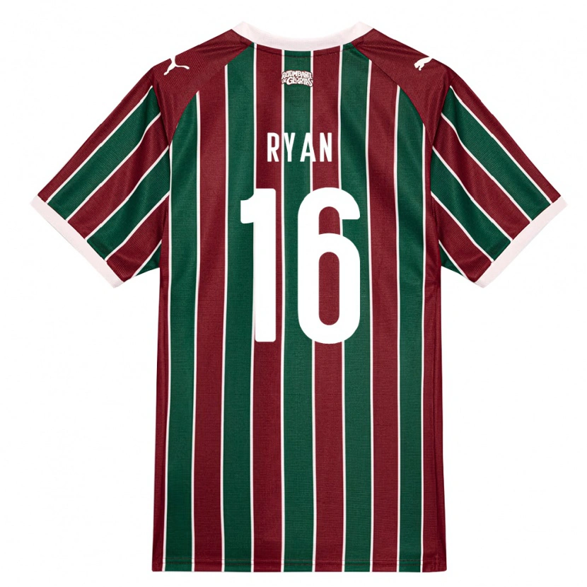 Danxen Homme Maillot Arthur Ryan #16 Vert Bourgogne Blanc Tenues Domicile 2026/27 T-Shirt