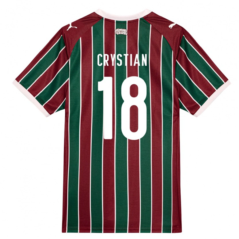 Danxen Homme Maillot Crystian Gabriel Pereira Da Silva #18 Vert Bourgogne Blanc Tenues Domicile 2026/27 T-Shirt