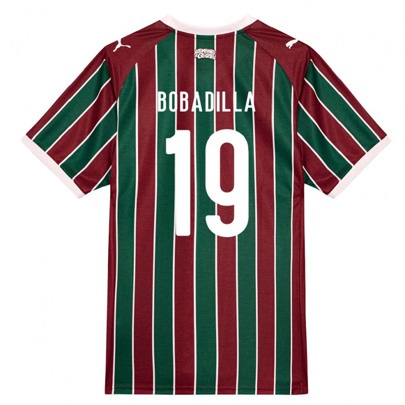 Danxen Homme Maillot Raul Bobadilla #19 Vert Bourgogne Blanc Tenues Domicile 2026/27 T-Shirt