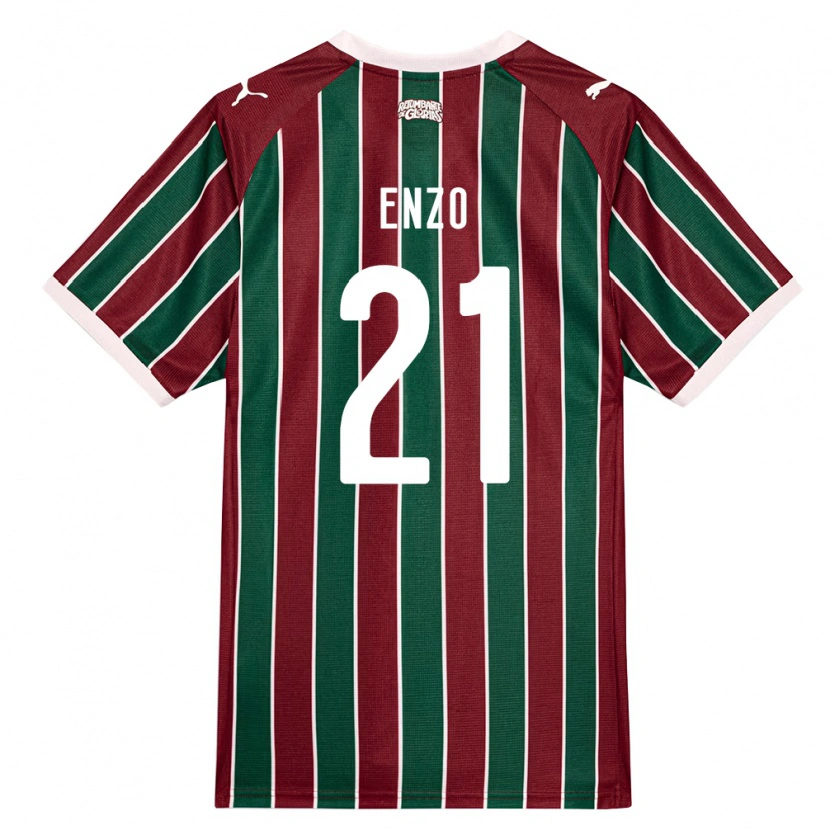 Danxen Homme Maillot Enzo Munerato Sene #21 Vert Bourgogne Blanc Tenues Domicile 2026/27 T-Shirt