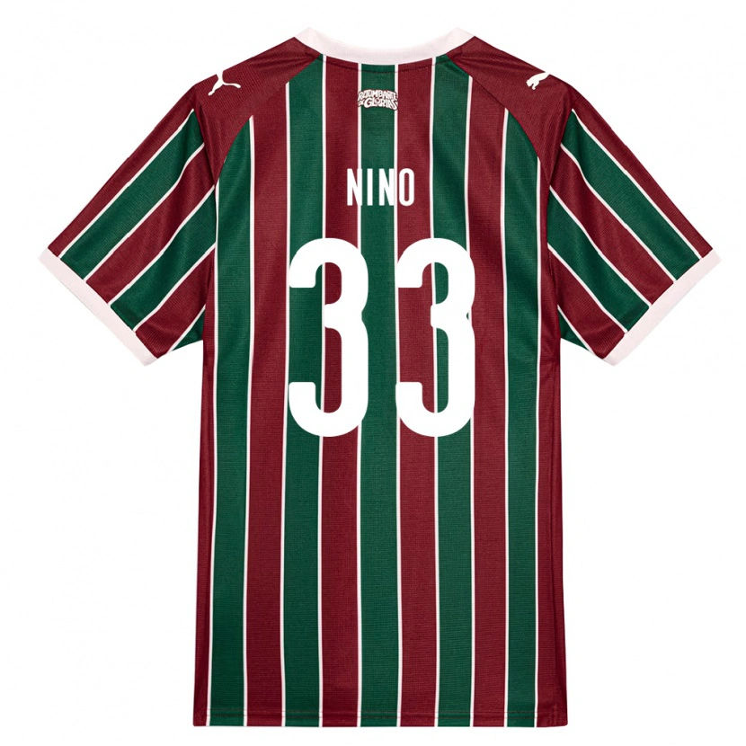 Danxen Homme Maillot Nino #33 Vert Bourgogne Blanc Tenues Domicile 2026/27 T-Shirt