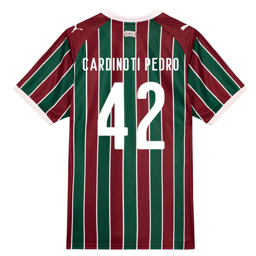 Danxen Homme Maillot Jhonny Cardinoti Pedro #42 Vert Bourgogne Blanc Tenues Domicile 2026/27 T-Shirt