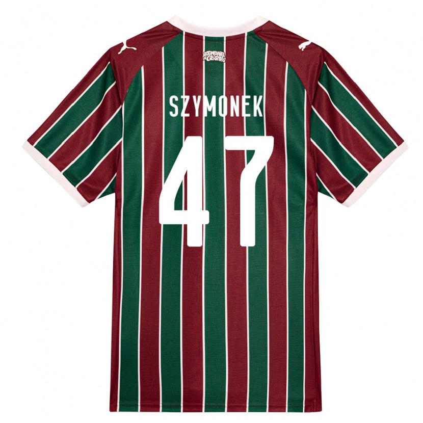 Danxen Homme Maillot Fábio Szymonek #47 Vert Bourgogne Blanc Tenues Domicile 2026/27 T-Shirt
