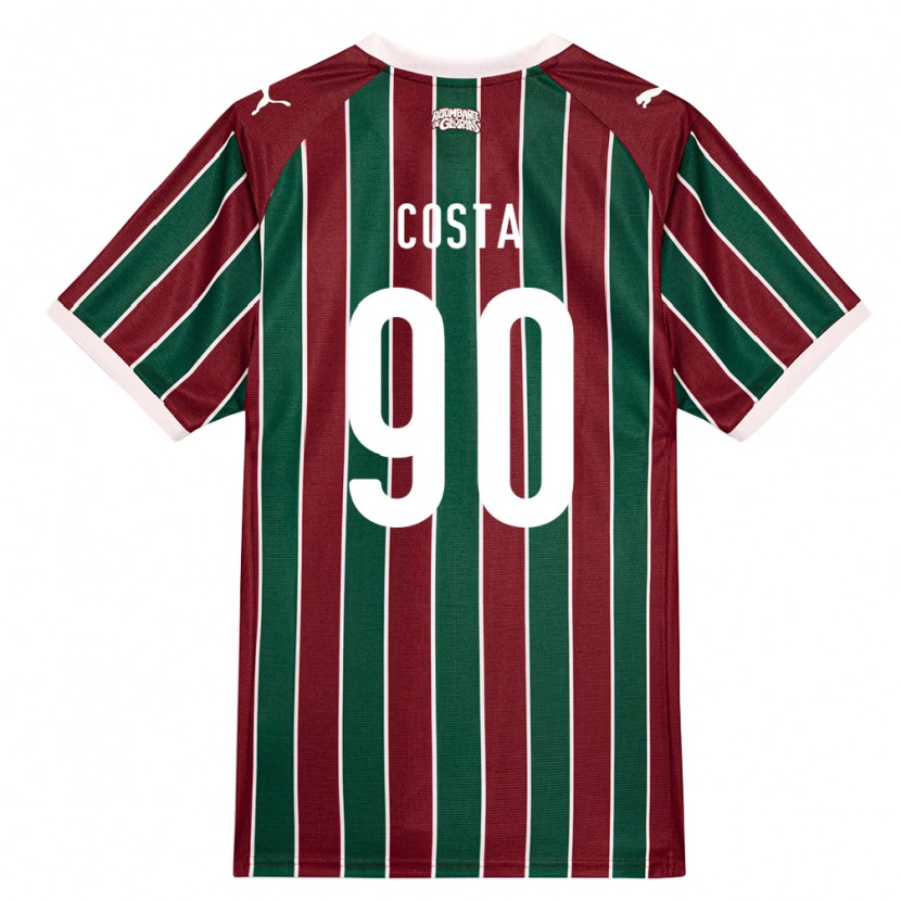 Danxen Homme Maillot Douglas Costa #90 Vert Bourgogne Blanc Tenues Domicile 2026/27 T-Shirt