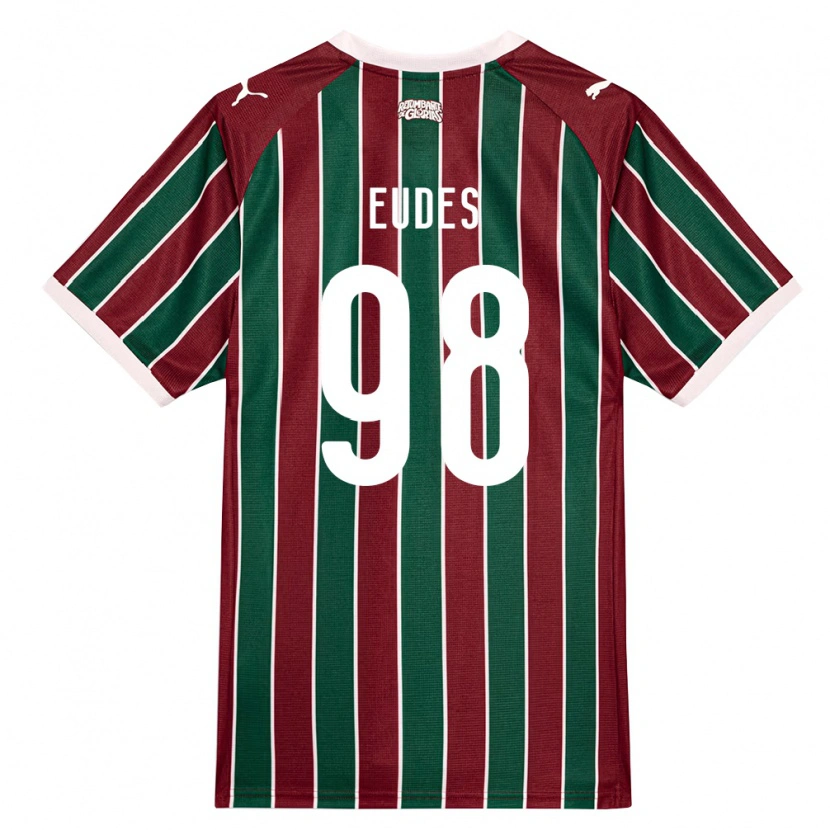 Danxen Homme Maillot Vitor Eudes #98 Vert Bourgogne Blanc Tenues Domicile 2026/27 T-Shirt