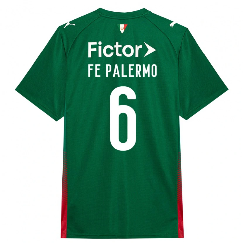 Danxen Homme Maillot Fe Palermo #6 Vert Rouge Blanc Tenues Domicile 2026/27 T-Shirt