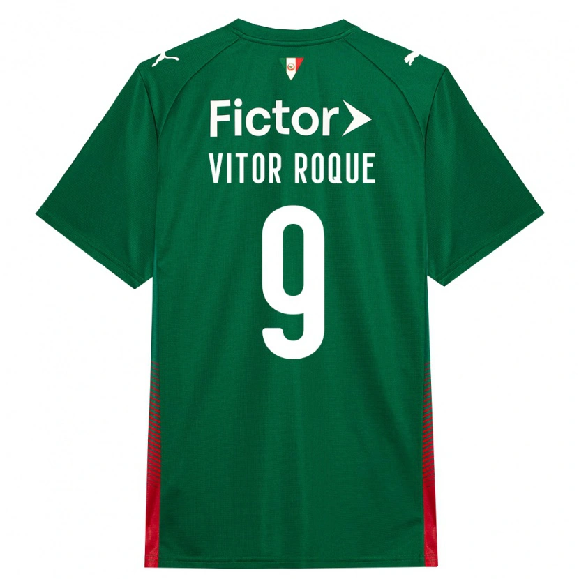 Danxen Homme Maillot Vitor Roque #9 Vert Rouge Blanc Tenues Domicile 2026/27 T-Shirt