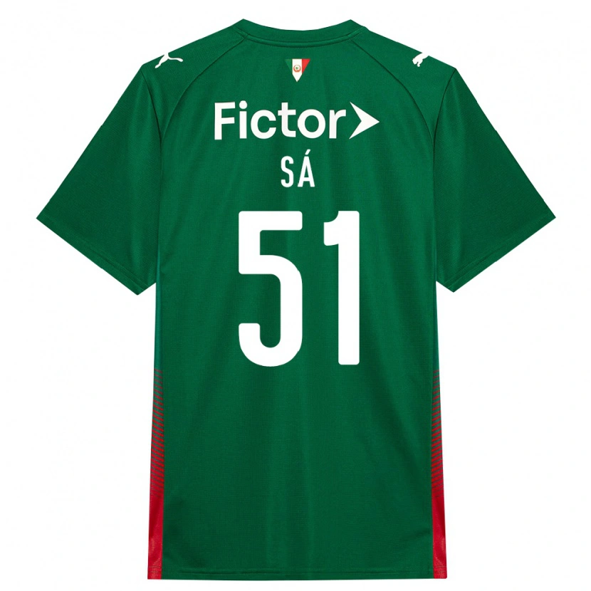 Danxen Homme Maillot Luiz Sá #51 Vert Rouge Blanc Tenues Domicile 2026/27 T-Shirt