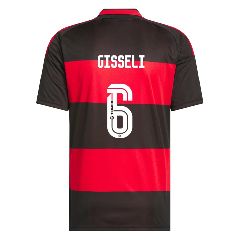 Danxen Homme Maillot Gisseli #6 Rouge Noir Blanc Tenues Domicile 2026/27 T-Shirt