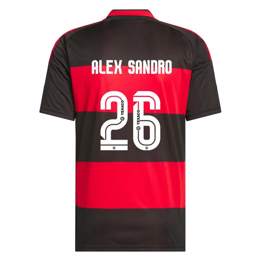Danxen Homme Maillot Alex Sandro #26 Rouge Noir Blanc Tenues Domicile 2026/27 T-Shirt