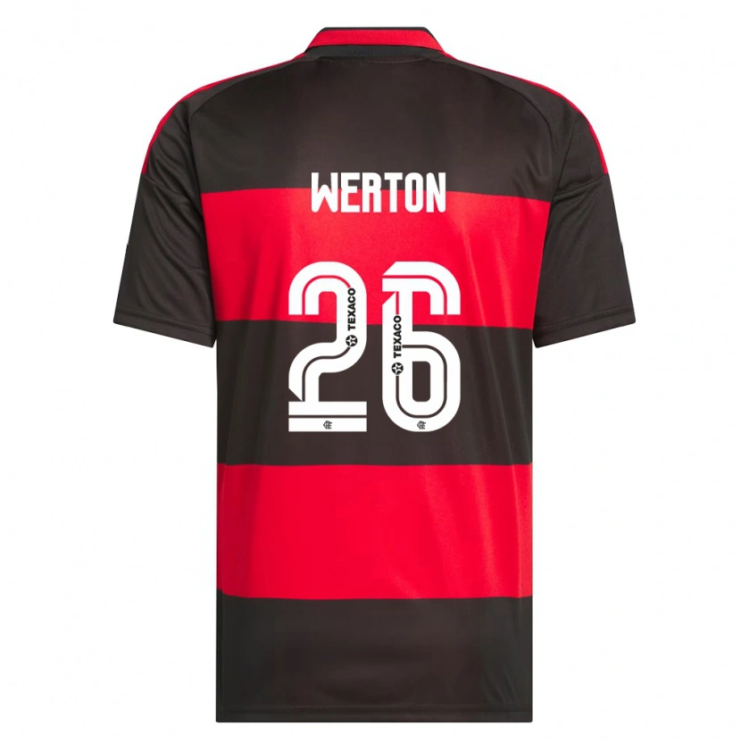Danxen Homme Maillot Werton #26 Rouge Noir Blanc Tenues Domicile 2026/27 T-Shirt
