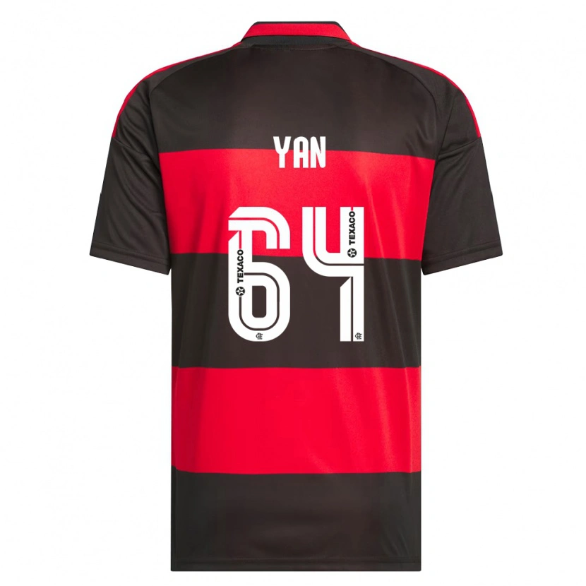 Danxen Homme Maillot Wallace Yan #64 Rouge Noir Blanc Tenues Domicile 2026/27 T-Shirt