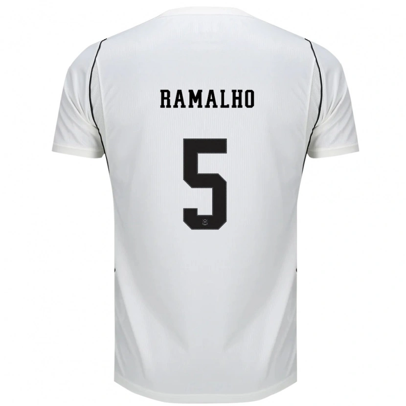 Danxen Homme Maillot André Ramalho #5 Blanc Noir Rouge Tenues Domicile 2026/27 T-Shirt