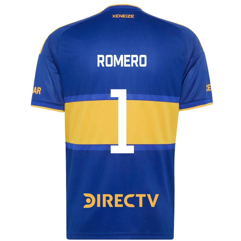 Danxen Homme Maillot Sergio Romero #1 Bleu Royal Jaune Tenues Domicile 2026/27 T-Shirt