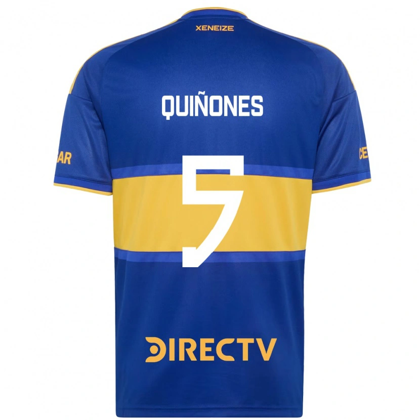 Danxen Homme Maillot Florencia Quiñones #5 Bleu Royal Jaune Tenues Domicile 2026/27 T-Shirt