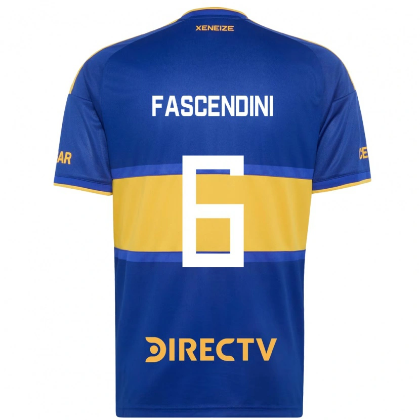 Danxen Homme Maillot Valentin Fascendini #6 Bleu Royal Jaune Tenues Domicile 2026/27 T-Shirt