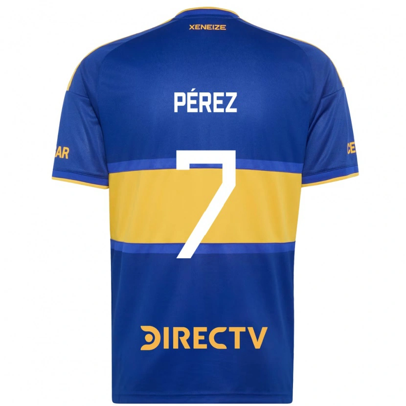Danxen Homme Maillot Franco Pérez #7 Bleu Royal Jaune Tenues Domicile 2026/27 T-Shirt