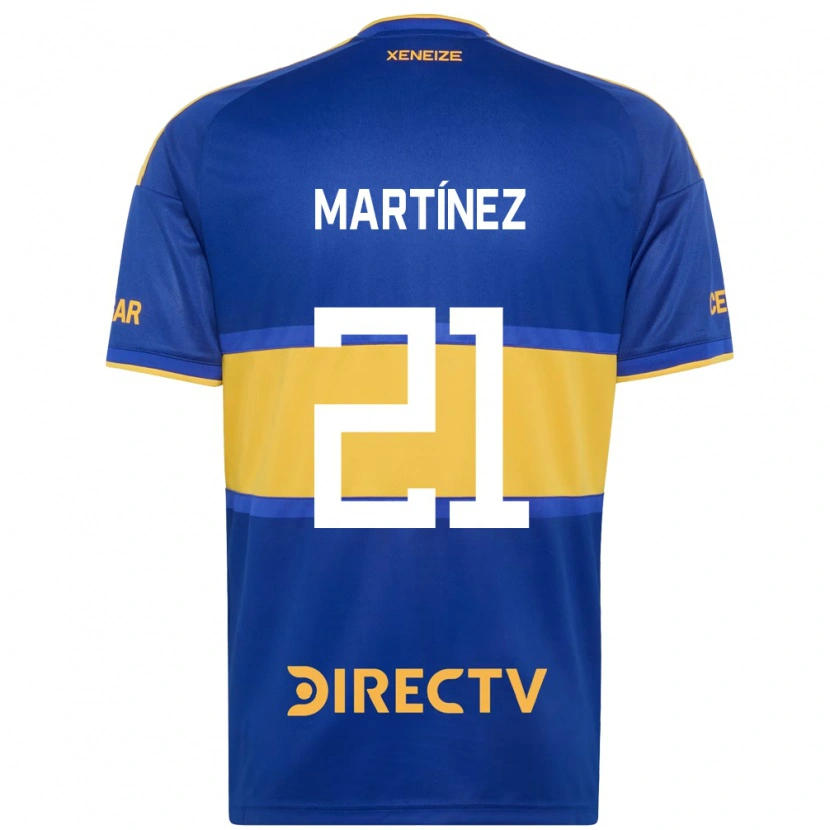 Danxen Homme Maillot Julieta Martínez #21 Bleu Royal Jaune Tenues Domicile 2026/27 T-Shirt