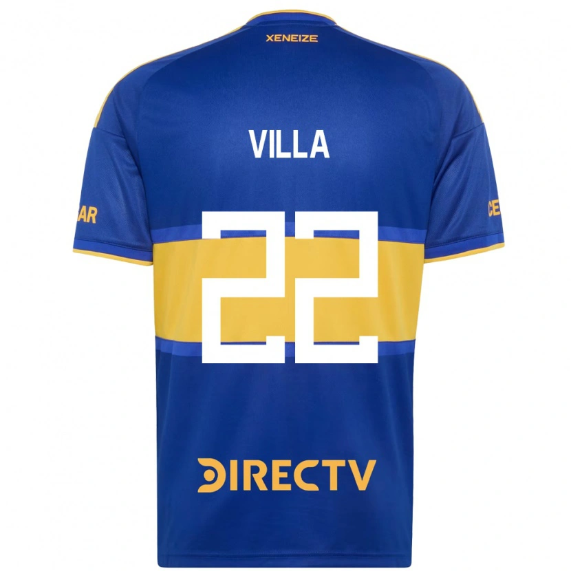 Danxen Homme Maillot Sebastián Villa #22 Bleu Royal Jaune Tenues Domicile 2026/27 T-Shirt