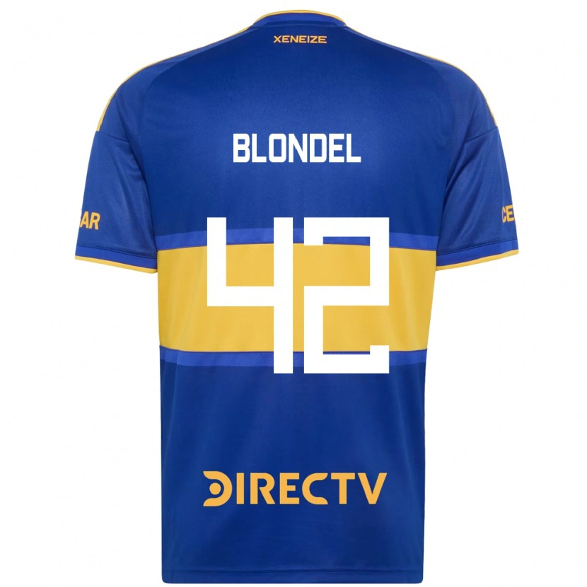 Danxen Homme Maillot Lucas Blondel #42 Bleu Royal Jaune Tenues Domicile 2026/27 T-Shirt