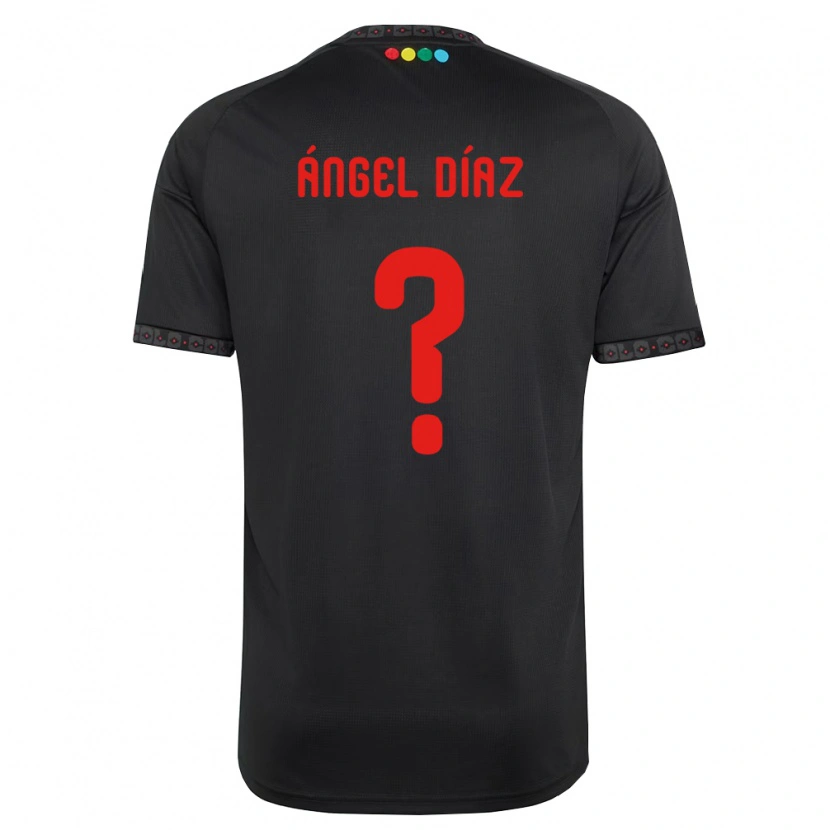 Danxen Homme Maillot Ángel Díaz #0 Noir Rouge Tenues Extérieur 2026/27 T-Shirt