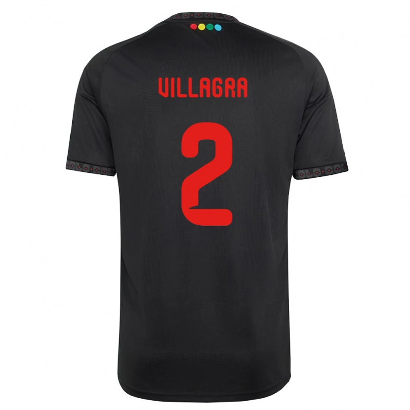 Danxen Homme Maillot Jonathan Villagra #2 Noir Rouge Tenues Extérieur 2026/27 T-Shirt