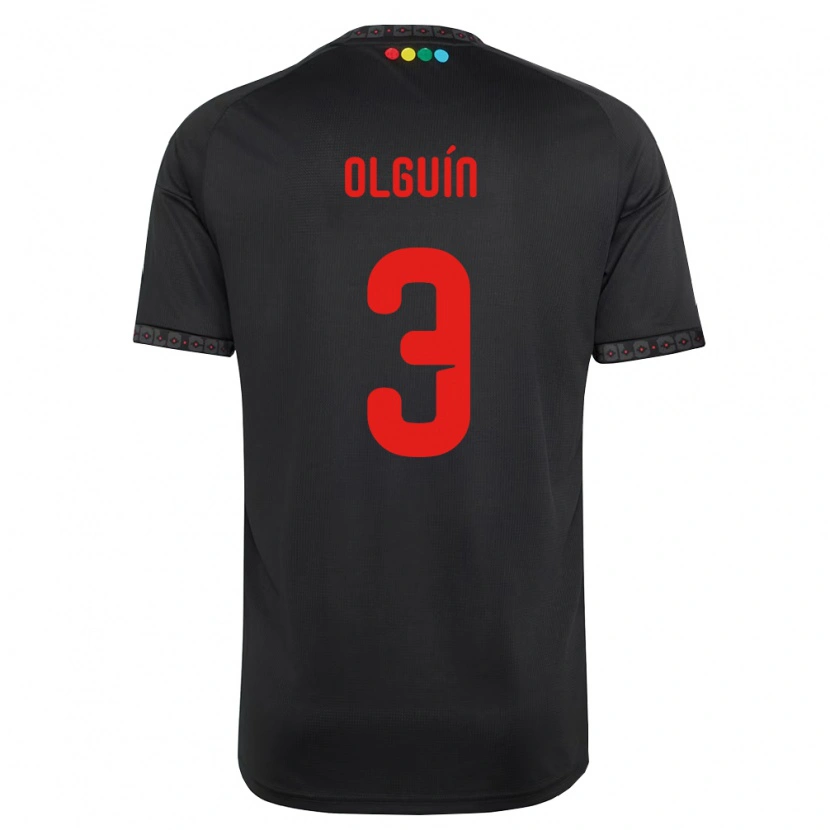 Danxen Homme Maillot Alonso Olguín #3 Noir Rouge Tenues Extérieur 2026/27 T-Shirt