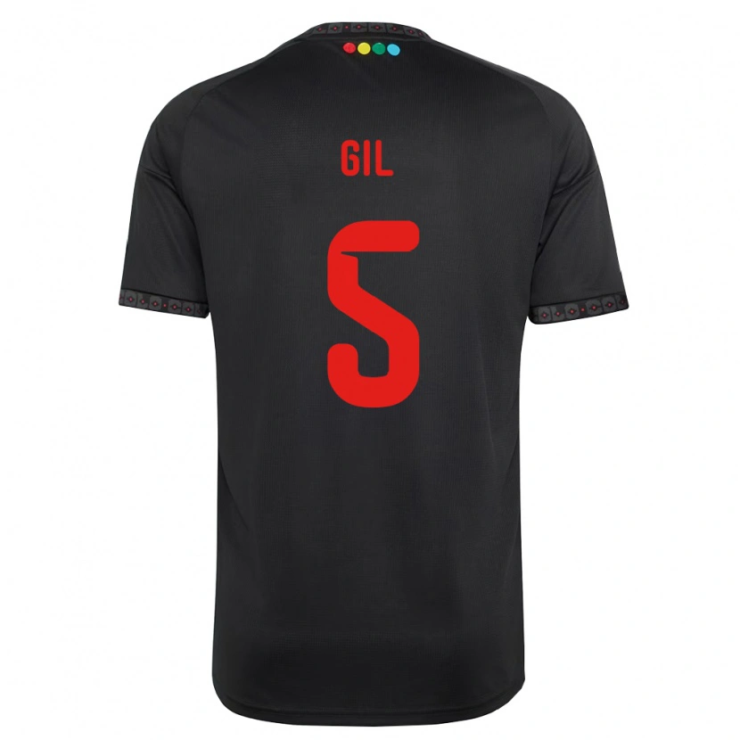 Danxen Homme Maillot Leonardo Gil #5 Noir Rouge Tenues Extérieur 2026/27 T-Shirt