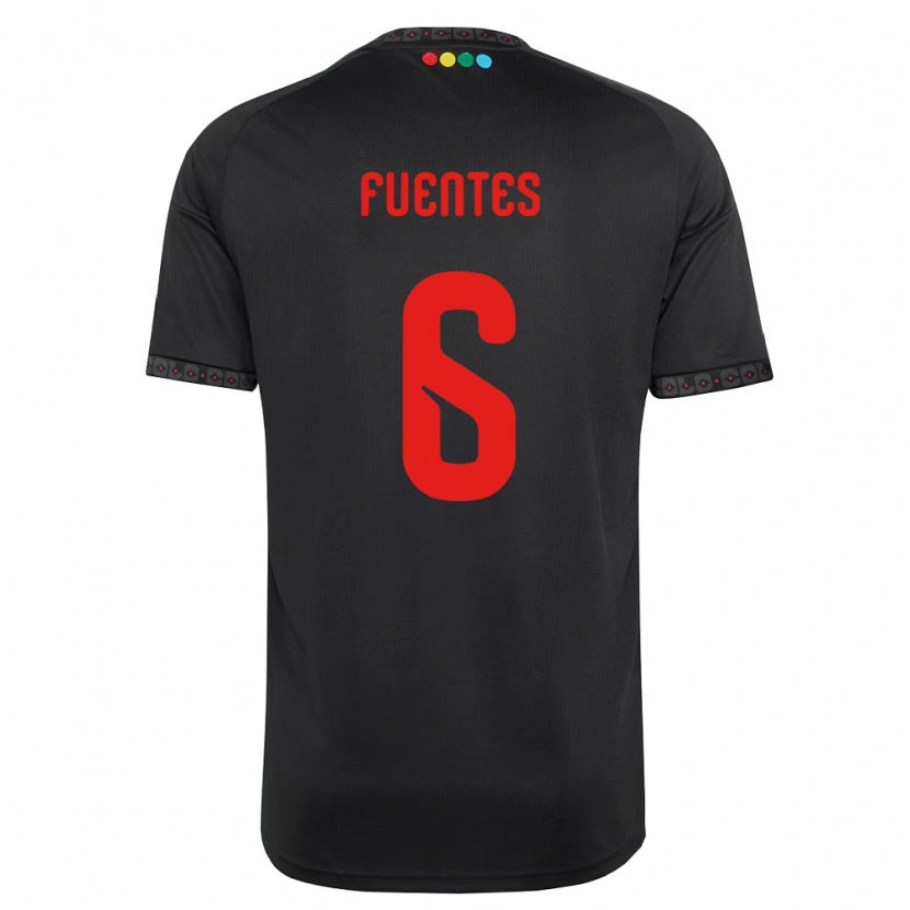 Danxen Homme Maillot César Fuentes #6 Noir Rouge Tenues Extérieur 2026/27 T-Shirt