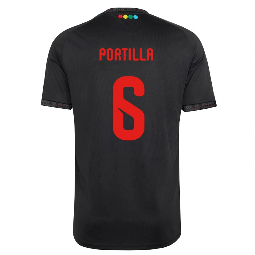 Danxen Homme Maillot Dylan Portilla #6 Noir Rouge Tenues Extérieur 2026/27 T-Shirt