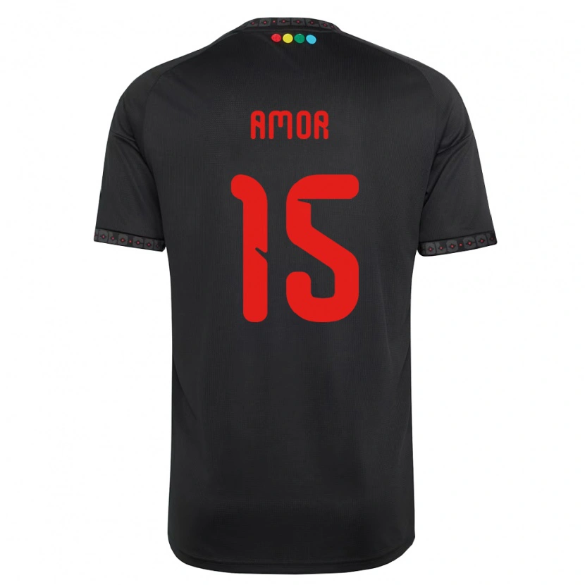 Danxen Homme Maillot Emiliano Amor #15 Noir Rouge Tenues Extérieur 2026/27 T-Shirt