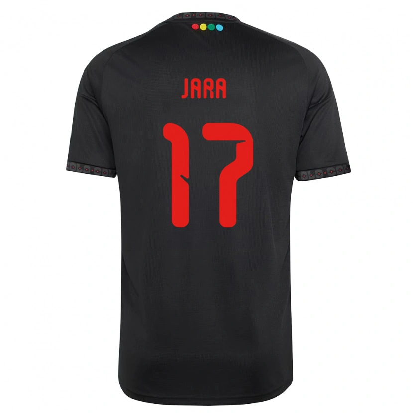 Danxen Homme Maillot Ignacio Jara #17 Noir Rouge Tenues Extérieur 2026/27 T-Shirt