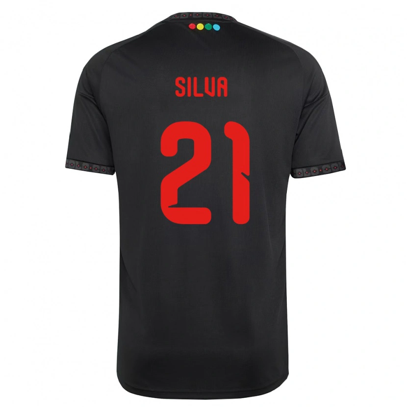 Danxen Homme Maillot Agustin Silva #21 Noir Rouge Tenues Extérieur 2026/27 T-Shirt