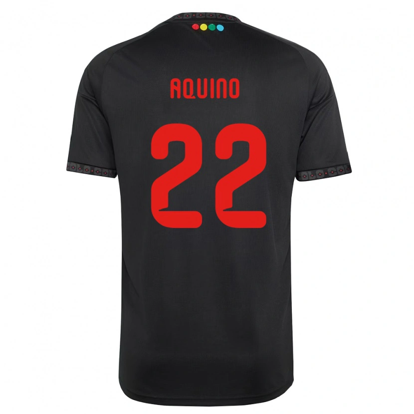 Danxen Homme Maillot Claudio Aquino #22 Noir Rouge Tenues Extérieur 2026/27 T-Shirt