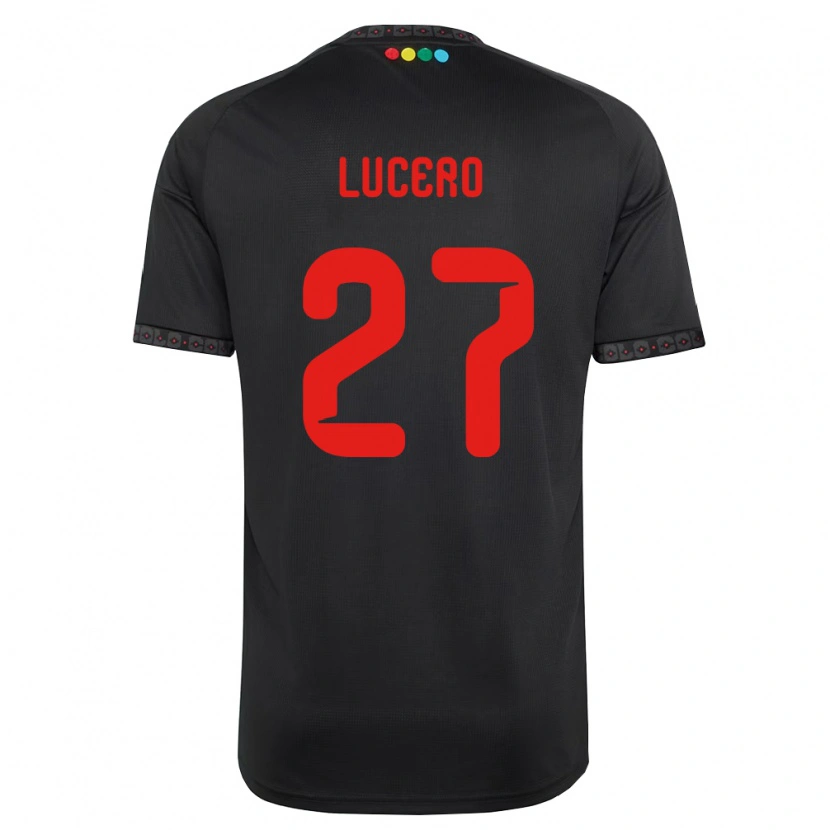 Danxen Homme Maillot Valentina Lucero #27 Noir Rouge Tenues Extérieur 2026/27 T-Shirt