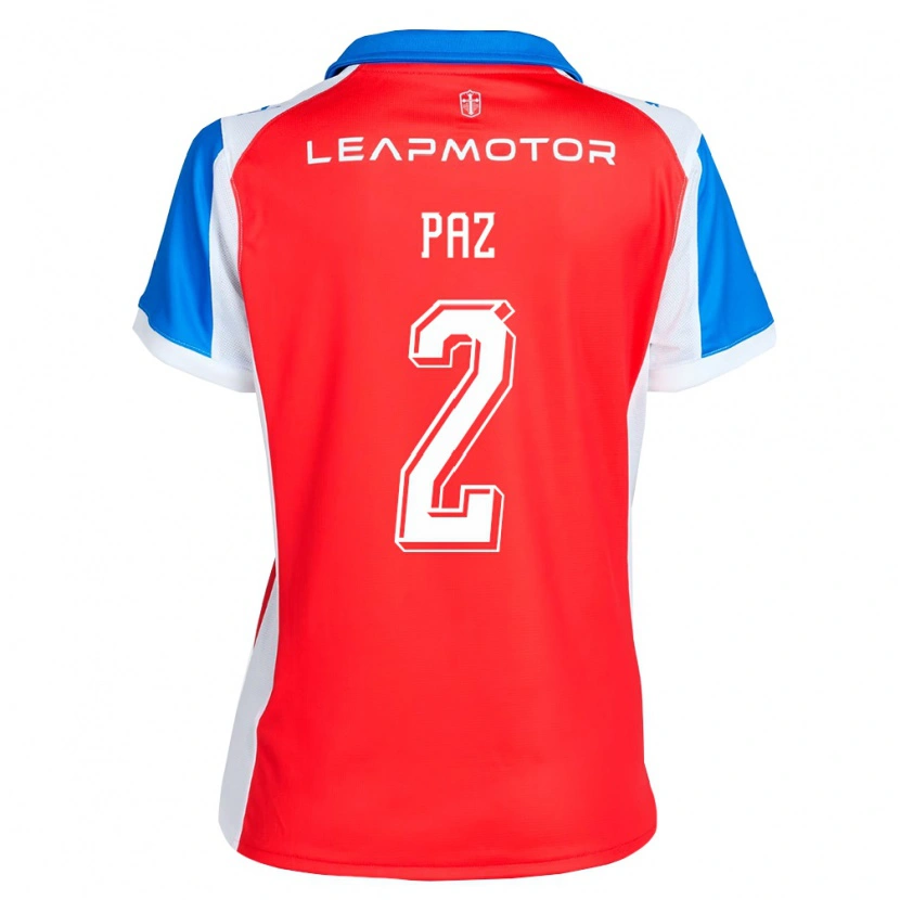 Danxen Homme Maillot Nehuen Paz #2 Rouge Bleu Tenues Extérieur 2026/27 T-Shirt