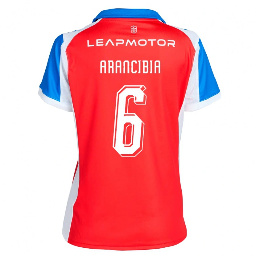 Danxen Homme Maillot Sebastián Arancibia #6 Rouge Bleu Tenues Extérieur 2026/27 T-Shirt