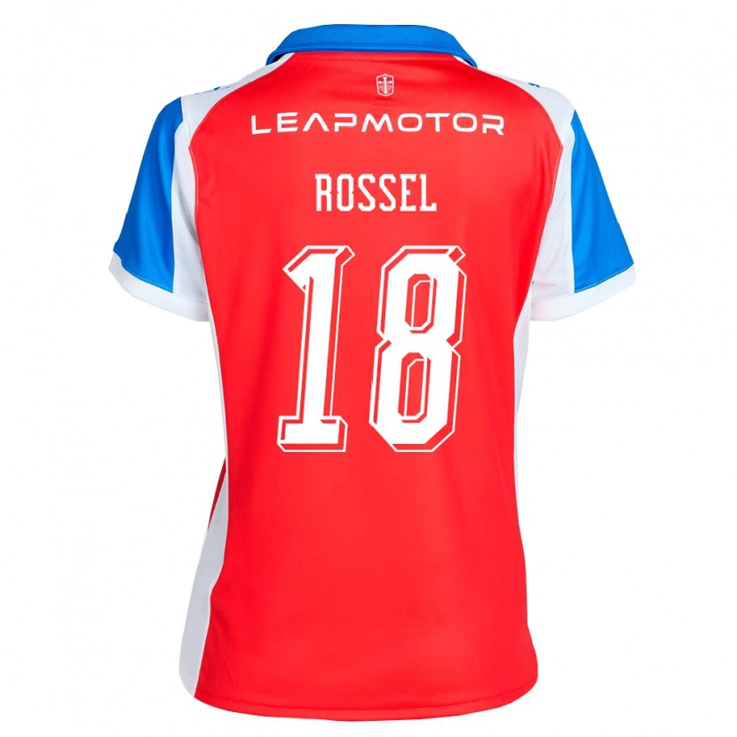 Danxen Homme Maillot Juan Francisco Rossel #18 Rouge Bleu Tenues Extérieur 2026/27 T-Shirt