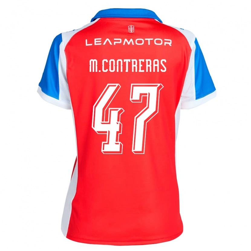 Danxen Homme Maillot Mathías Contreras #47 Rouge Bleu Tenues Extérieur 2026/27 T-Shirt