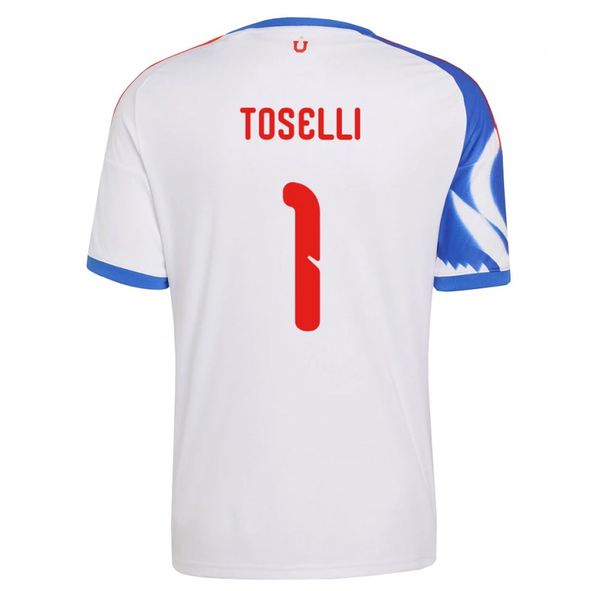 Danxen Homme Maillot Cristopher Toselli #1 Blanc Bleu Marine Tenues Extérieur 2026/27 T-Shirt