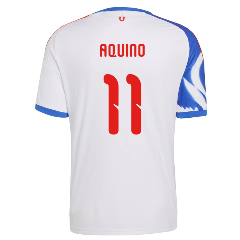 Danxen Homme Maillot Yisel Aquino #11 Blanc Bleu Marine Tenues Extérieur 2026/27 T-Shirt