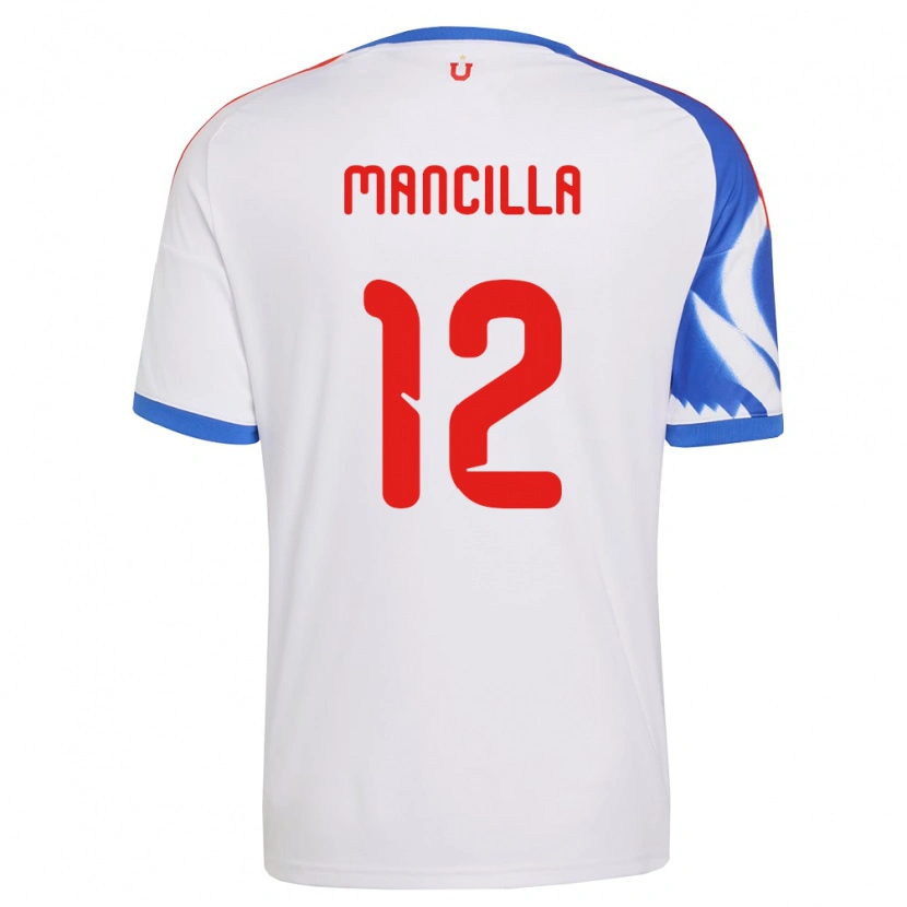 Danxen Homme Maillot Franco Mancilla #12 Blanc Bleu Marine Tenues Extérieur 2026/27 T-Shirt