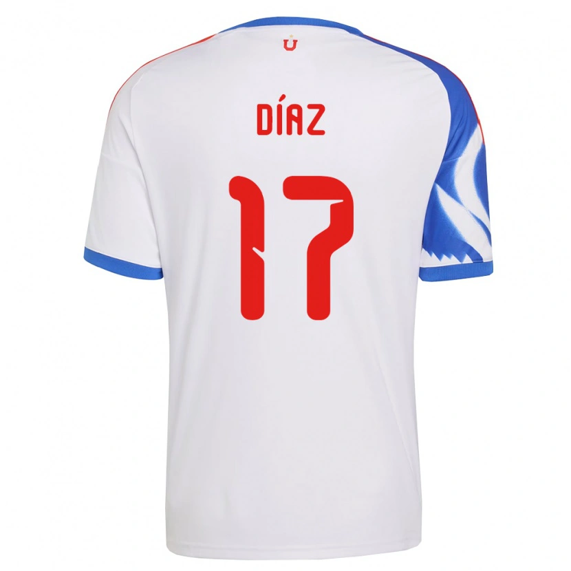 Danxen Homme Maillot Benjamín Díaz #17 Blanc Bleu Marine Tenues Extérieur 2026/27 T-Shirt